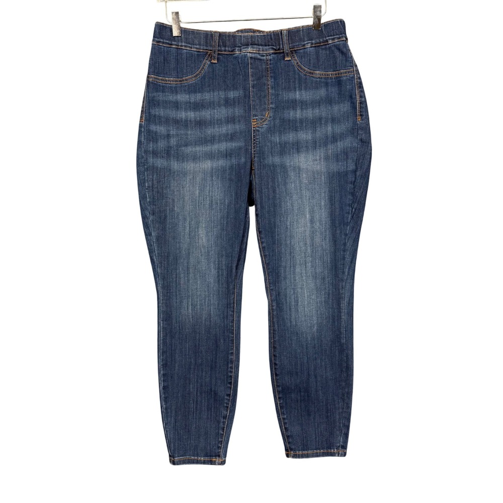 Judy Blue Jeans Womens 14W Blue Pull On Skinny Cotton Stretch High Rise‎ Denim